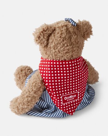 Filles - Ourson en peluche «Tosh B’gosh» avec jupe-salopette à rayures hickory, 