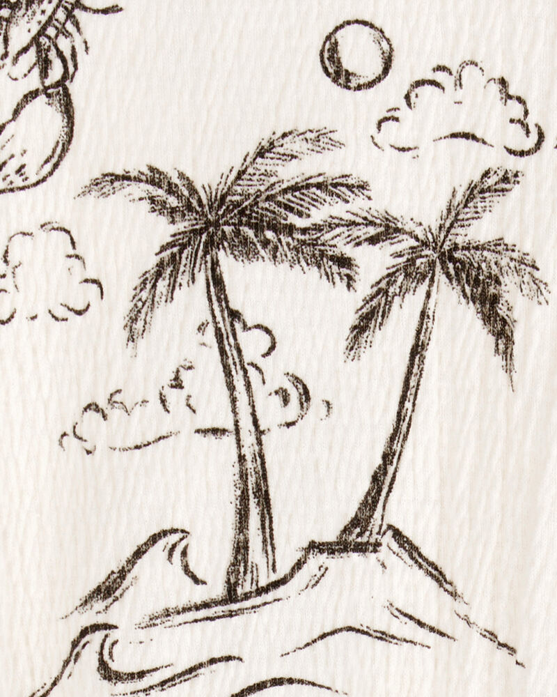 Enfant en bas âge Barboteuse à imprimé tropical à volants, image 2 sur 3 diapositives