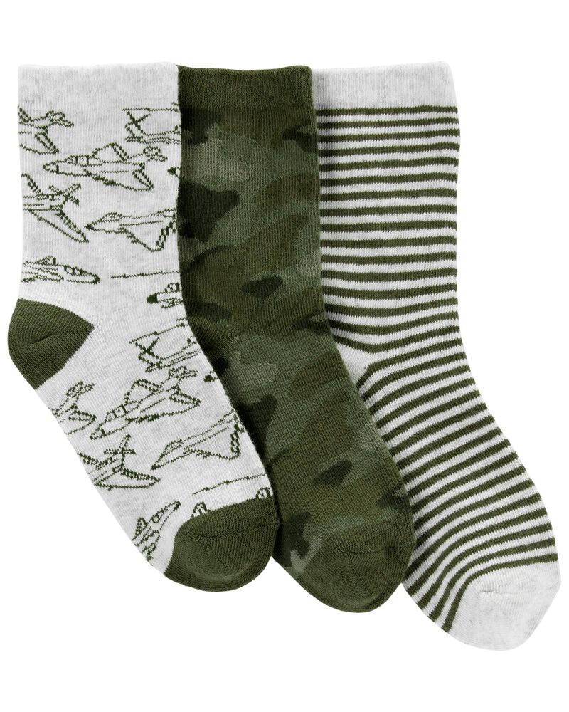 3-Pack Camo Crew Socks, image 1 of 1 slides