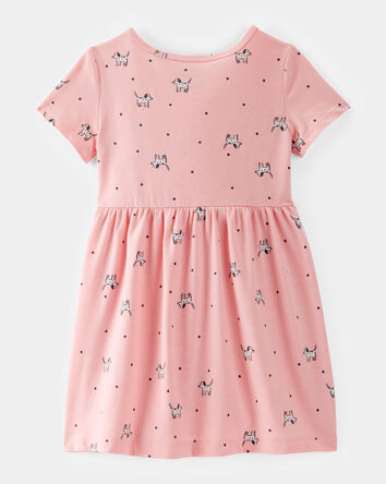 Toddler Girl Dog Print Dress, 