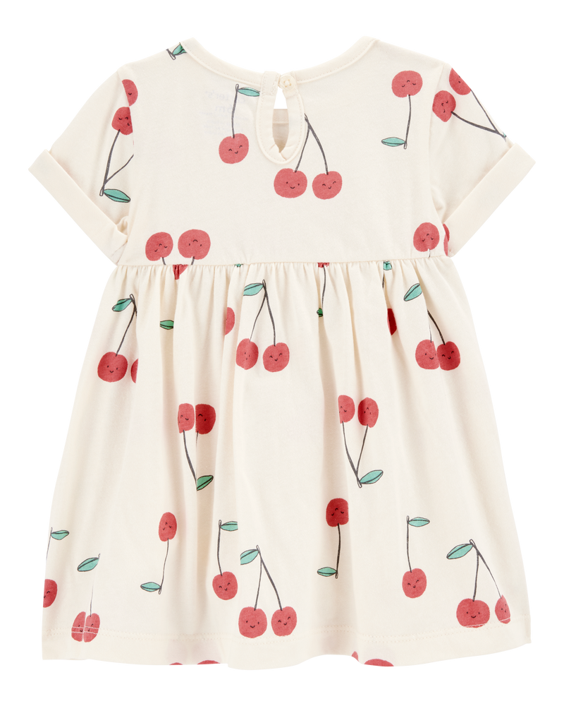 Baby Girl 2-Piece Cherry Dress & Striped Romper Set , image 2 of 6 slides