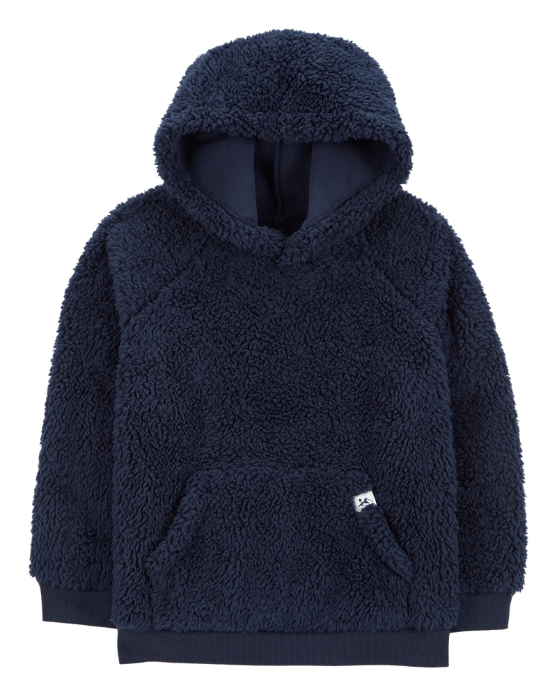 Kid Sherpa Fleece Pullover Hoodie, image 1 of 3 slides