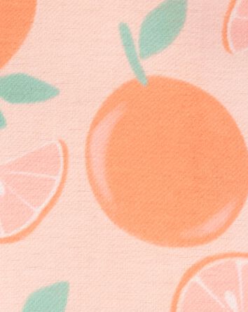 Kid Orange Print Loose Fit 2-Piece Pyjamas - Orange, 