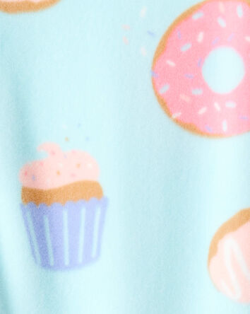 Toddler Girl Donuts DreamPlush Long-Sleeve Snug Fit 1-Piece Pyjamas - Blue, 