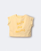 Tout-petit fille - T-shirt &agrave; coupe carr&eacute;e &laquo;Salty Sun Socials&raquo; - Jaune, image 2 sur 5 diapositives