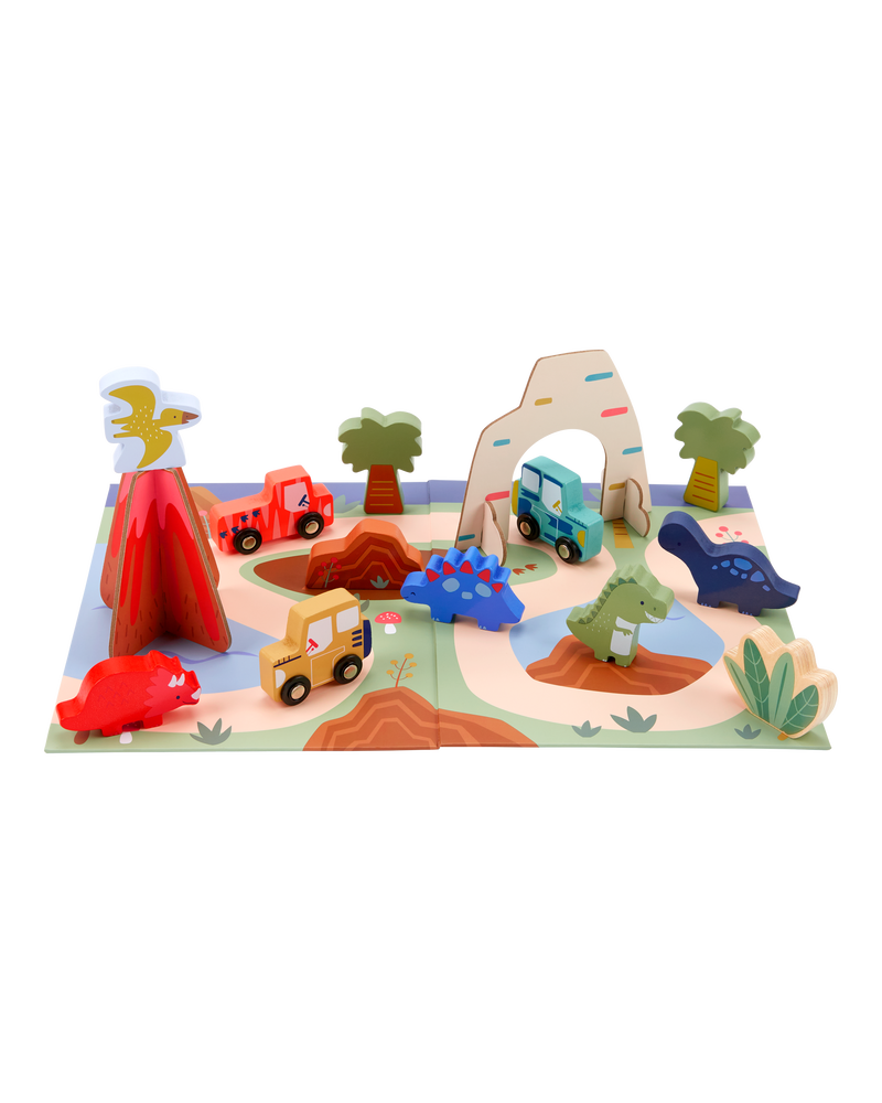 Toddler Wooden Dino Play Set, image 1 of 1 slides