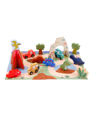 Toddler Wooden Dino Play Set, 