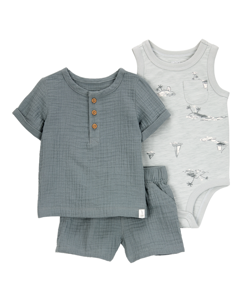 Bébé Ensemble 3 pièces - Gris, image 1 sur 5 diapositives