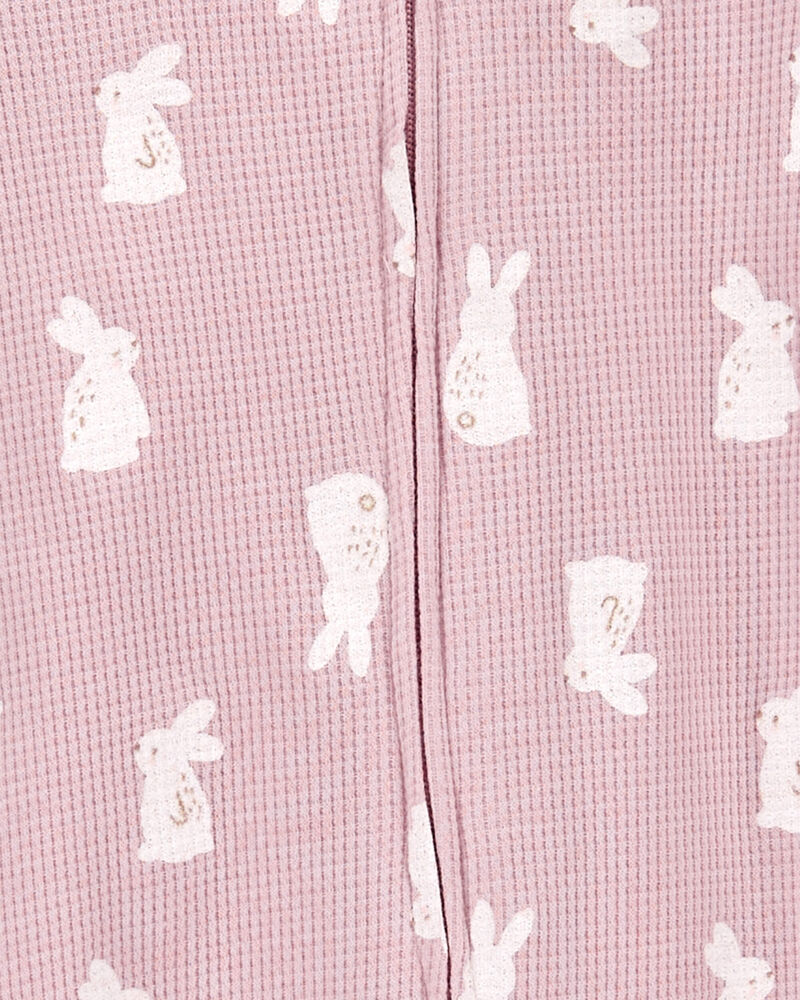 Baby Bunny 2-Way Zip Thermal Sleeper Pyjamas, image 2 of 3 slides