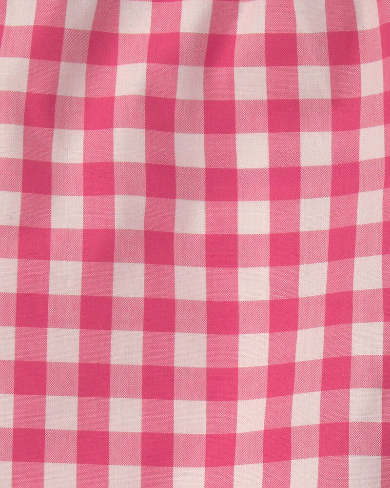 Tout-petit gar&ccedil;on - Short en popeline &agrave; carreaux - Rouge, image 3 sur 3 diapositives