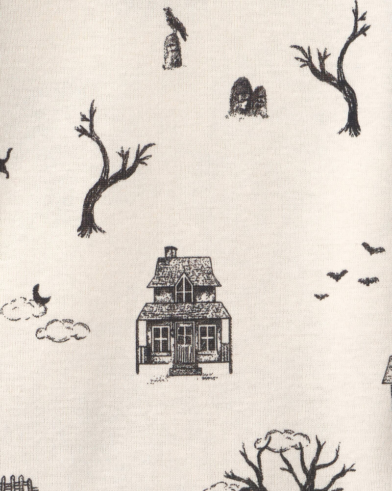 Baby 2-Piece Organic Cotton Pajamas in Spooky Landscape, image 3 of 3 slides