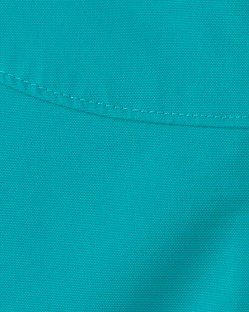 Toddler Girl Solid Midweight Fleece Lined Jacket- Aqua, image 3 of 3 slides