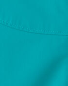 Toddler Girl Solid Midweight Fleece Lined Jacket- Aqua, image 3 of 3 slides