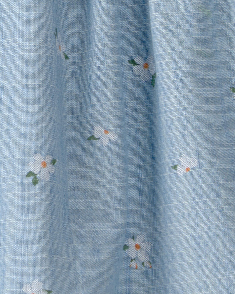 B&eacute;b&eacute; fille - Ensemble 2 pi&egrave;ces haut en chambray floral et short - Bleu, image 2 sur 2 diapositives