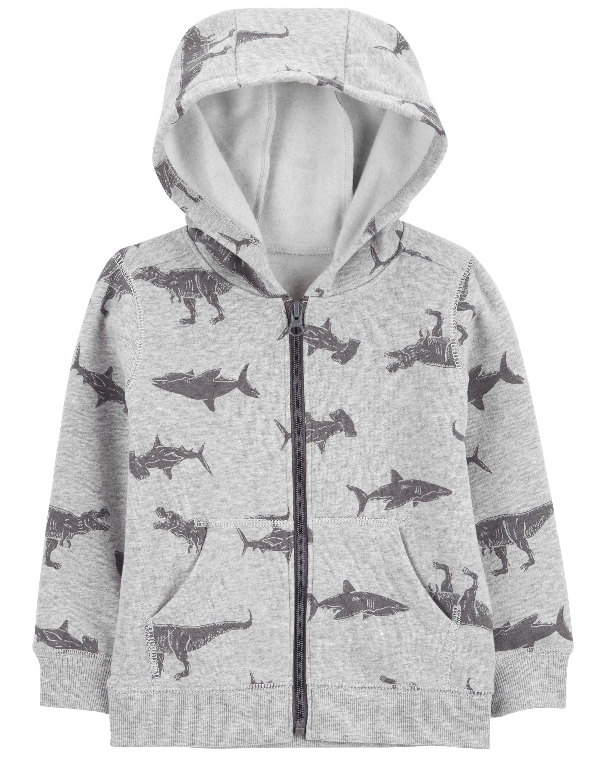 Dinosaur zip shop up hoodie