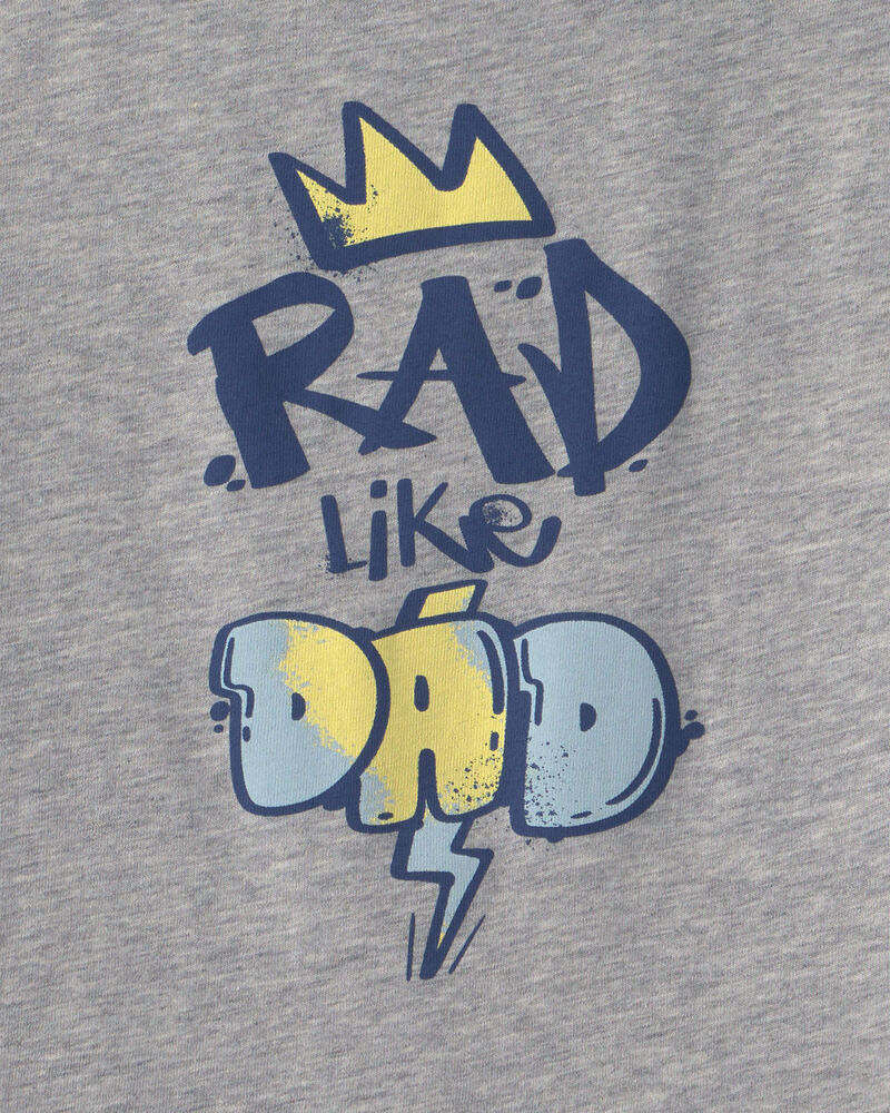 Gar&ccedil;ons - T-shirts &agrave; imprim&eacute; &laquo;Rad Like Dad&raquo; - Gris, image 2 sur 2 diapositives