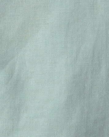 Baby Boy Linen Short-Sleeve Button-Down Shirt - Green, 