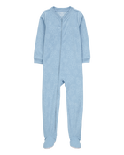 Enfant Pyjama 1 pièce à pieds en molleton à fleurs, image 1 sur 4 diapositives