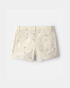 Girls Heart Denim Shorts - White, image 2 of 4 slides