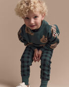 Toddler Hey, Tiger Dolman-Sleeve Sweatshirt - Green, image 5 of 7 slides