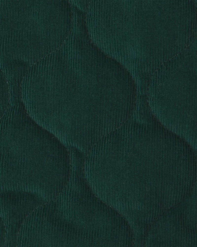 B&eacute;b&eacute; gar&ccedil;on - Blouson matelass&eacute; en velours c&ocirc;tel&eacute; &ndash; Vert, image 2 sur 2 diapositives