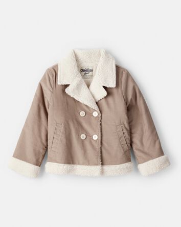 Toddler Girl Corduroy Long-Sleeve Fashion Jacket - Cream, 