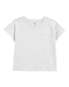 Kid Solid Short-Sleeve Fashion Top - Grey, image 1 of 3 slides