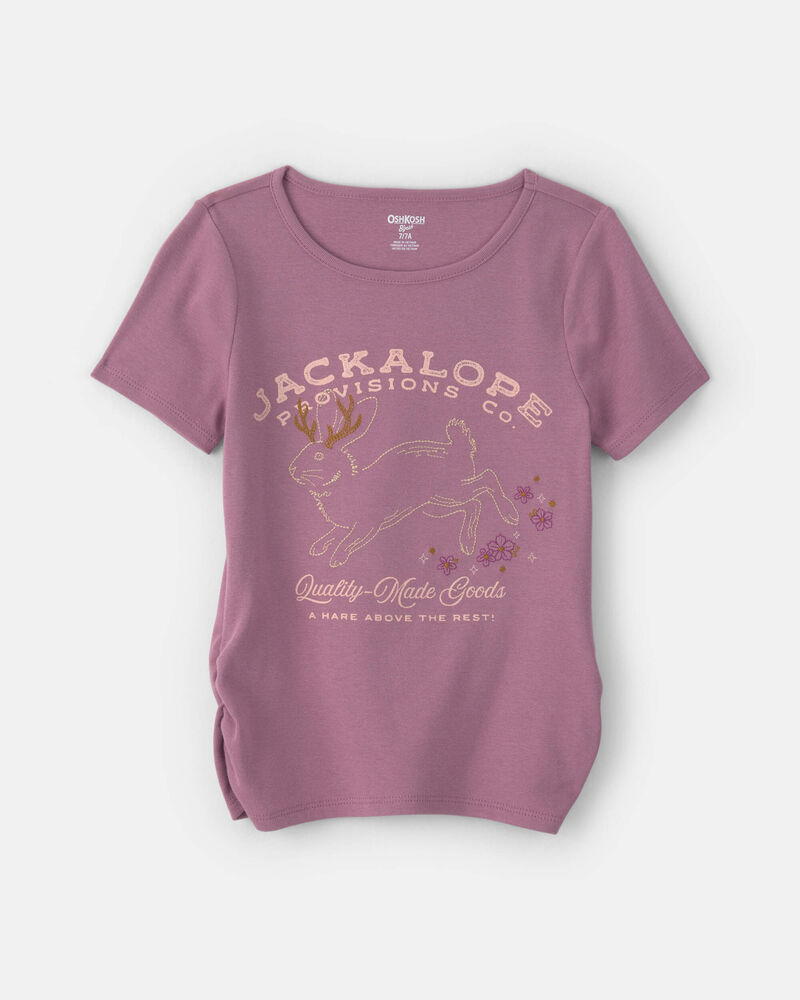 Girls 'Jackalope Provisions' Graphic Tee - Purple, image 1 of 4 slides