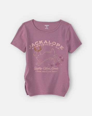 Girls 'Jackalope Provisions' Graphic Tee - Purple, 