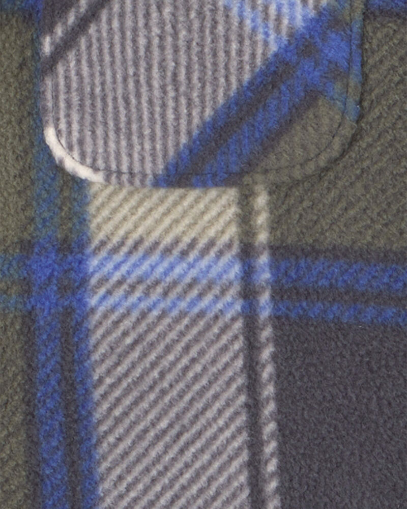 Baby Boy 3-Piece Plaid Fleece Layering Set - Green/Navy, image 5 of 6 slides