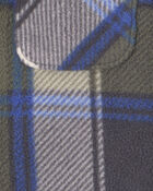 Baby Boy 3-Piece Plaid Fleece Layering Set - Green/Navy, image 5 of 6 slides