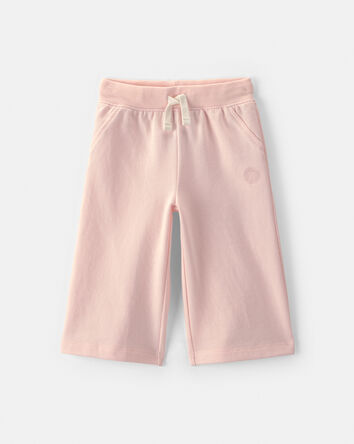 Baby Girl French Terry Drawstring Pants - Pink, 