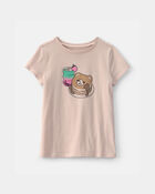 Girls Pancakes & Boba Graphic Tee - Brown, image 1 of 3 slides