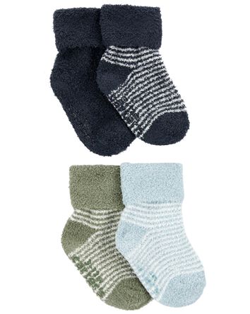 4-Pack Chenille Booties, 