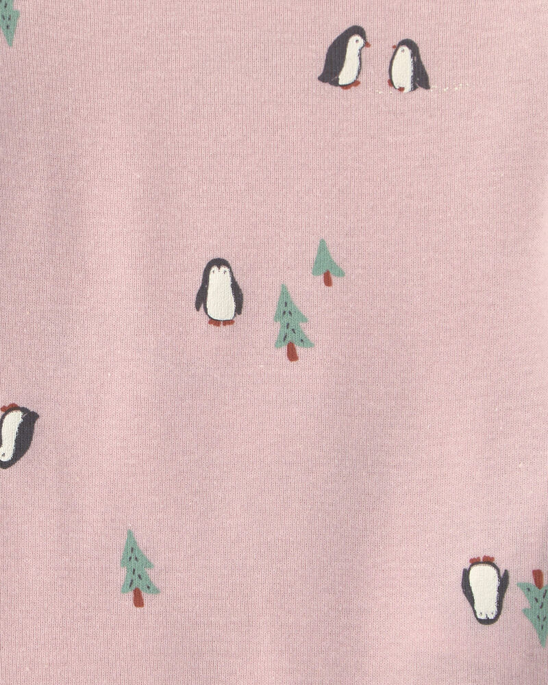 Baby Girl 3-Piece Penguin Long-Sleeve Bodysuit & Pant Set - Pink, image 4 of 6 slides