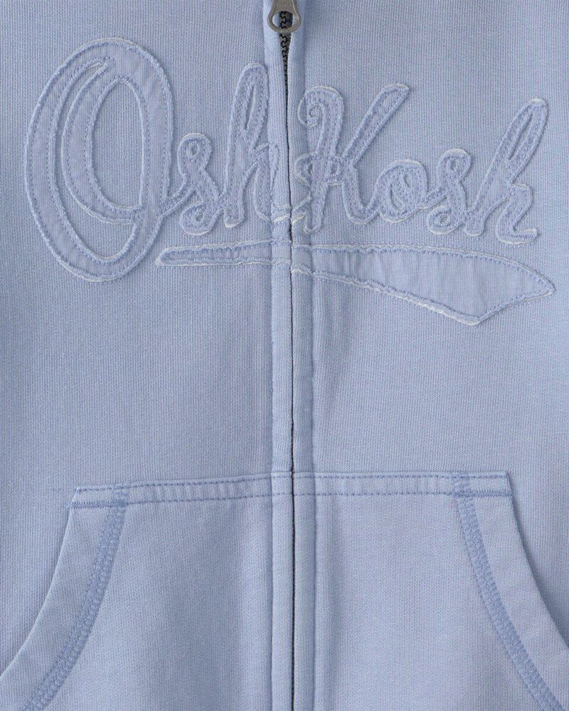Tout-petit - Blouson &agrave; capuchon, fermeture &agrave; glissi&egrave;re et logo OshKosh - Bleu, image 3 sur 3 diapositives