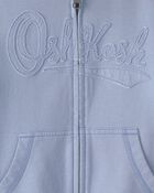Tout-petit - Blouson &agrave; capuchon, fermeture &agrave; glissi&egrave;re et logo OshKosh - Bleu, image 3 sur 3 diapositives