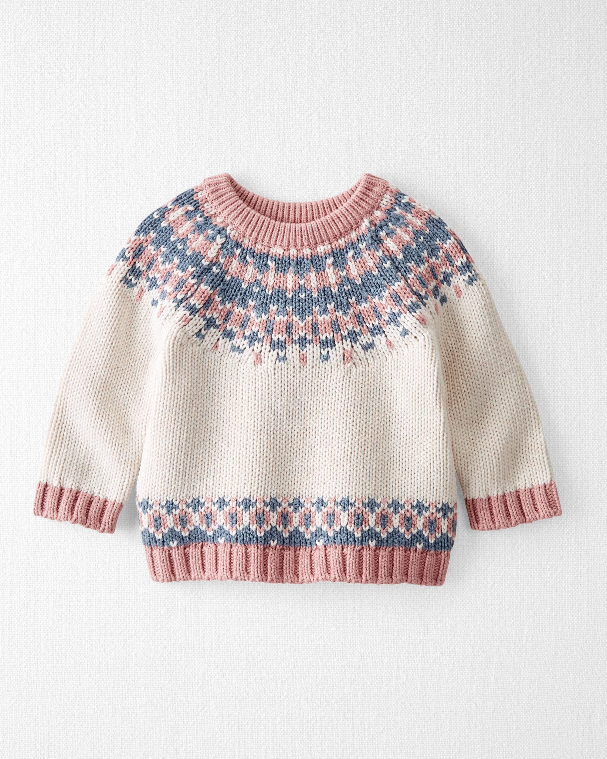 Organic Cotton Fair Isle Sweater