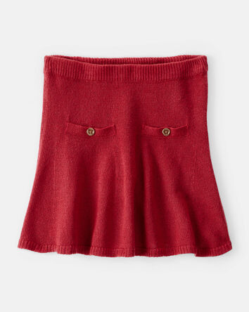 Filles - Jupe en tricot - Rouge, 