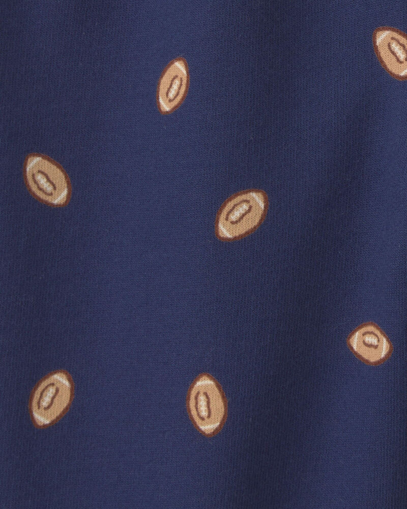 Baby Boy 2-Piece Football French Terry Pullover & Pant Set - Navy Blue, image 5 of 6 slides