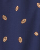 Baby Boy 2-Piece Football French Terry Pullover & Pant Set - Navy Blue, image 5 of 6 slides