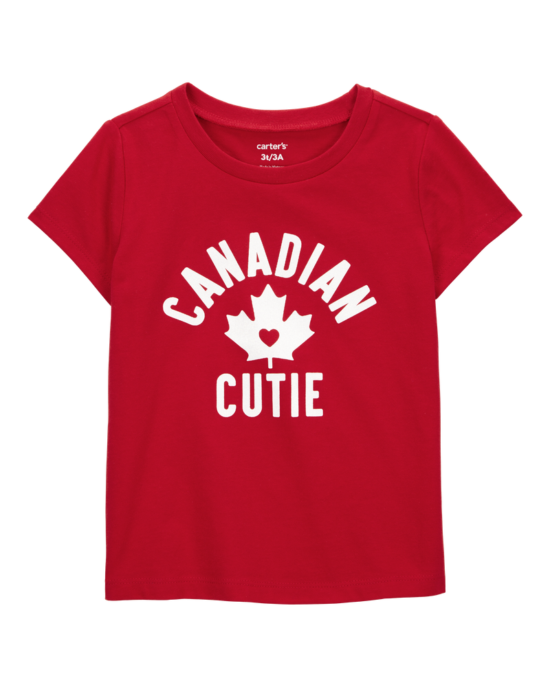 Tout-petit fille - T-shirt à manches courtes Canadian cutie, image 1 sur 3 diapositives