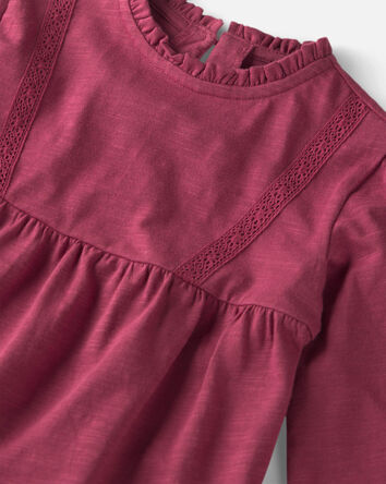 Tout-petit fille - Haut p&eacute;plum en coton biologique, 