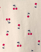 Toddler Girl Cherry Ruffle-Sleeve Tank Top - Cream, image 2 of 3 slides
