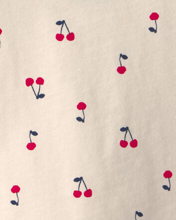 Tout-petit fille - D&eacute;bardeur &agrave; manches volant&eacute;es &agrave; motif cerise - Cr&egrave;me, 