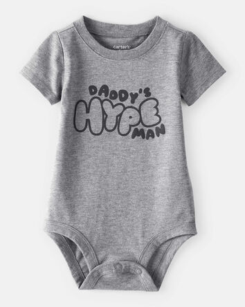 B&eacute;b&eacute; gar&ccedil;on - Cache-couche &agrave; manches courtes &agrave; imprim&eacute; &laquo;Daddy&rsquo;s Hype Man&raquo; - Gris, 