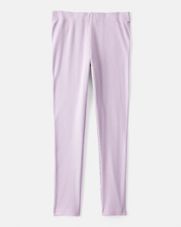 Filles - Legging extensible à enfiler en coton – Mauve, 