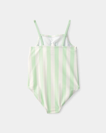 Tout-petit fille - Maillot de bain 1 pi&egrave;ce &agrave; rayures - Vert/Ivoire, 