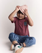 Toddler Hold My Juicebox Short-Sleeve Relaxed Graphic Tee - Burgundy, image 4 of 6 slides