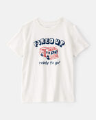 Tout-petit gar&ccedil;on - T-shirt graphique camion de pompiers - blanc, image 1 sur 2 diapositives